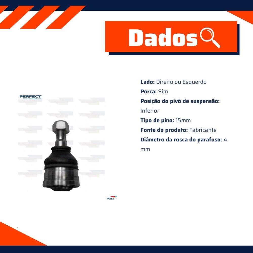 Pivo Suspensão para Mitsubishi Pajero e Pajero Tr4 - Perfect - PVI0217