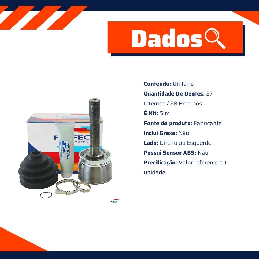 Kit Junta Homocinética para Nissan Frontier - Perfect - KJH3307