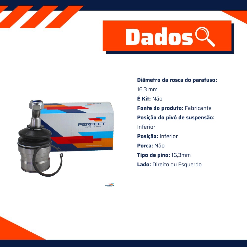 Pivo Suspensão para Dodge Dakota - Perfect - PVI7627