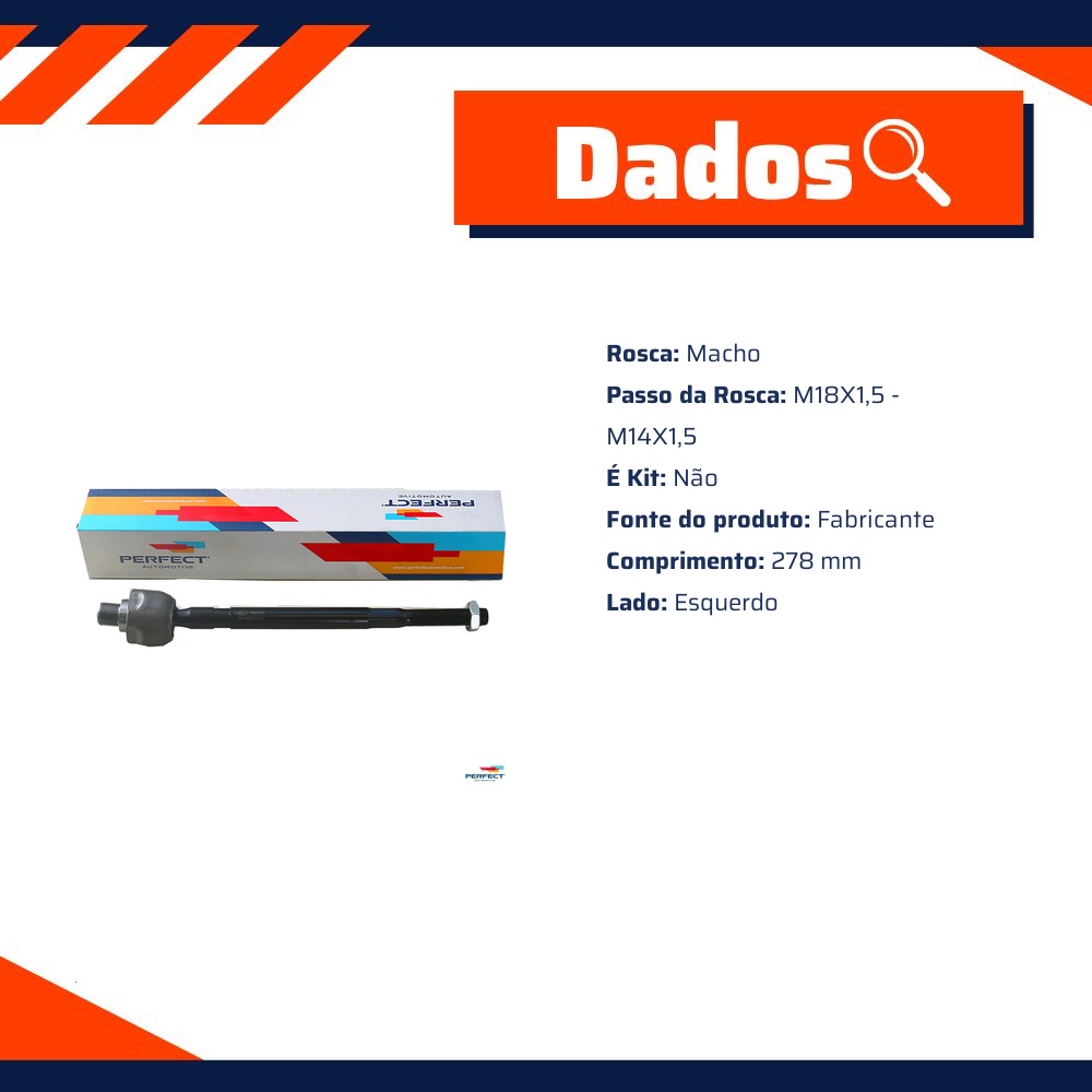 Axial de Direção para KIA Besta e Bongo - Perfect - BRD8866