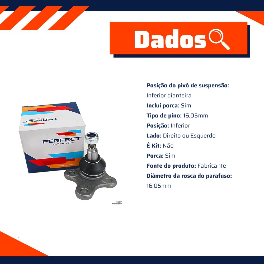 Pivo Suspensão para Chery Cielo e Tiggo 2 - Perfect - PVI1702