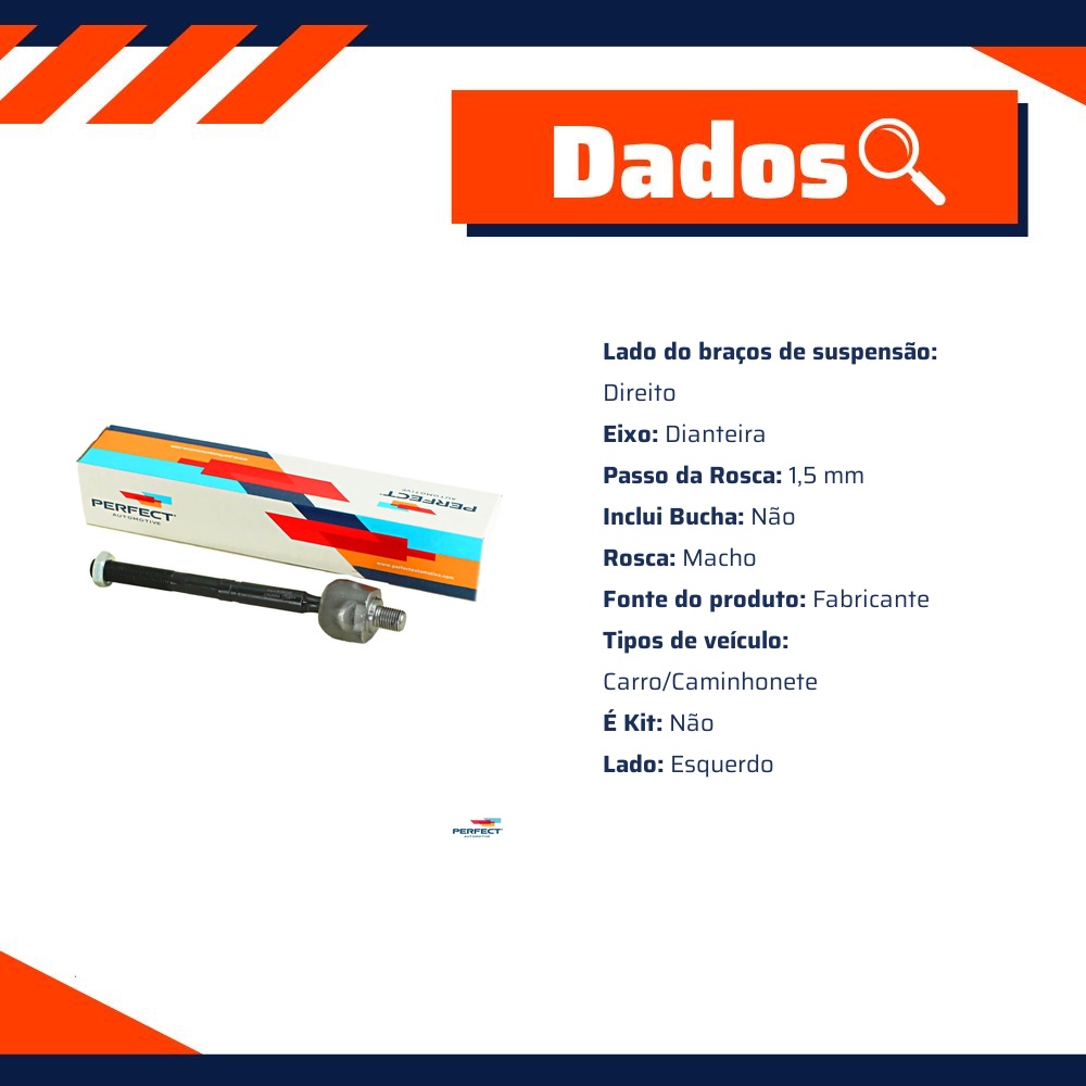 Axial de Direção para Renault Logan e Sandero - Perfect - BRD0616