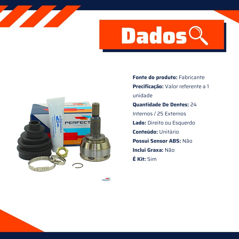 Kit Junta Homocinética para Renault Fluence - Perfect - KJH0609