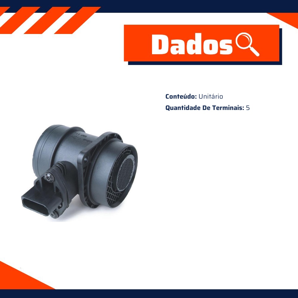 Sensor Maf para Audi A3 e Volkswagen Golf - Gauss - GH5078