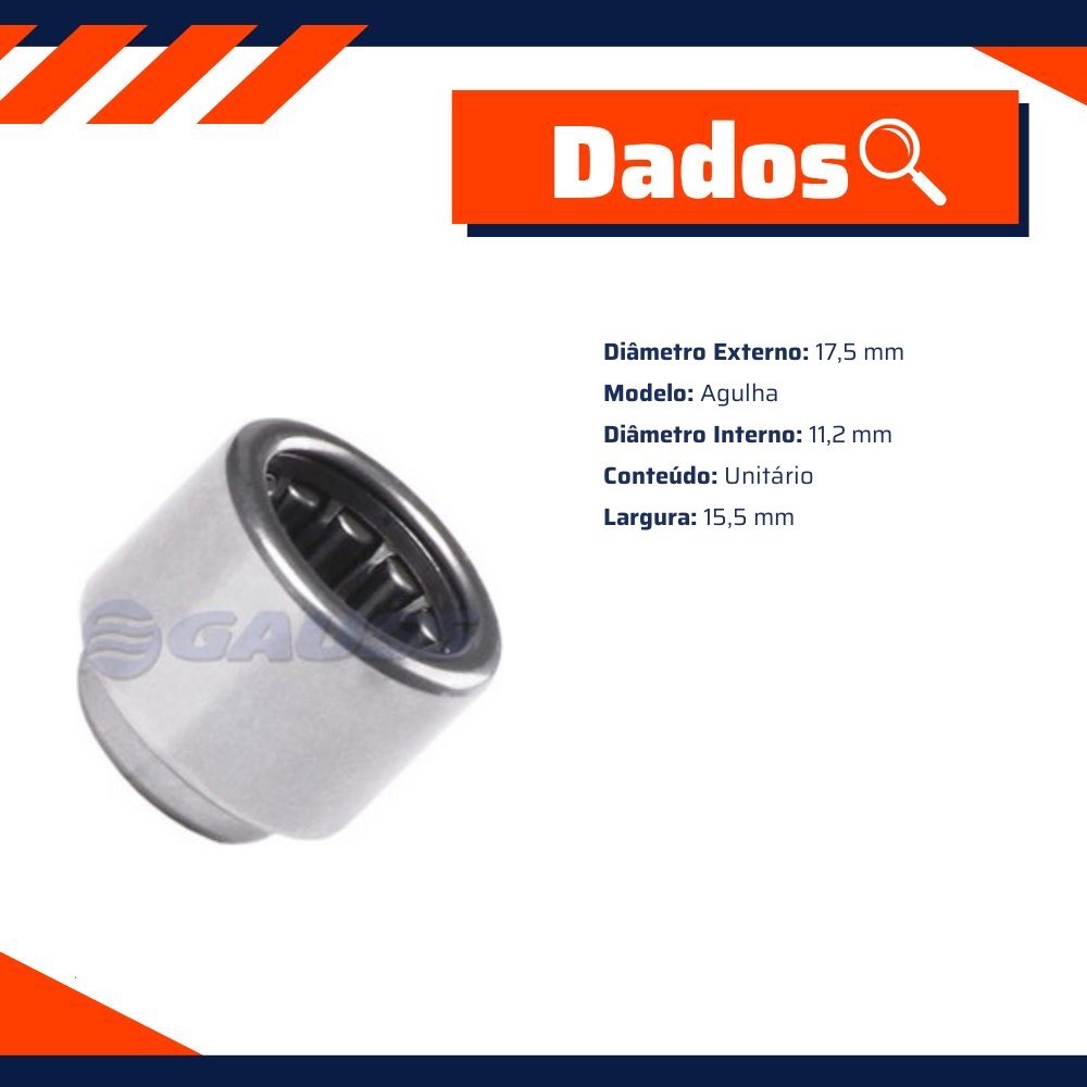 Rolamento de Agulhas do Alternador - Gauss - GR6713