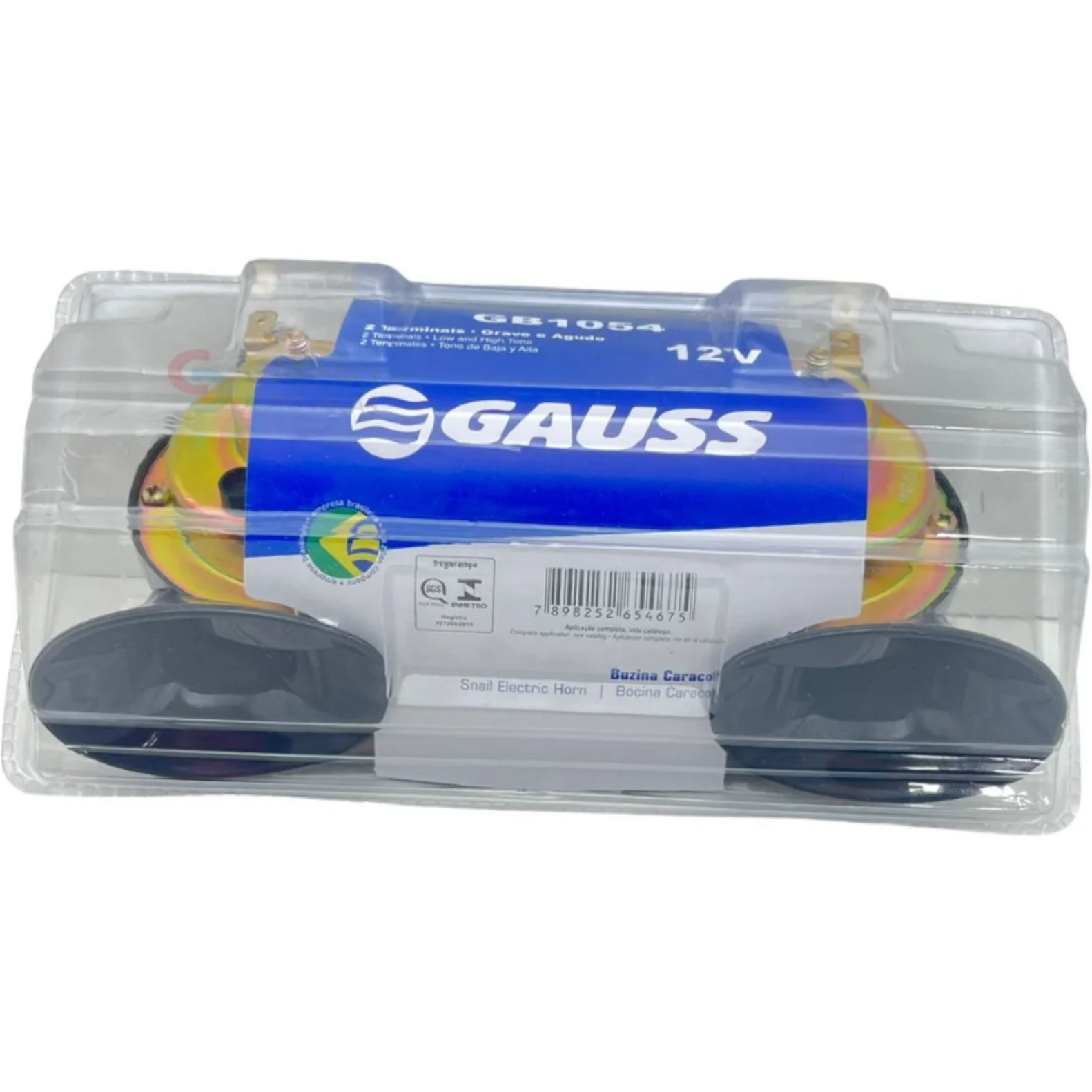 Buzina Caracol Dupla 12V - Gauss - GB1054