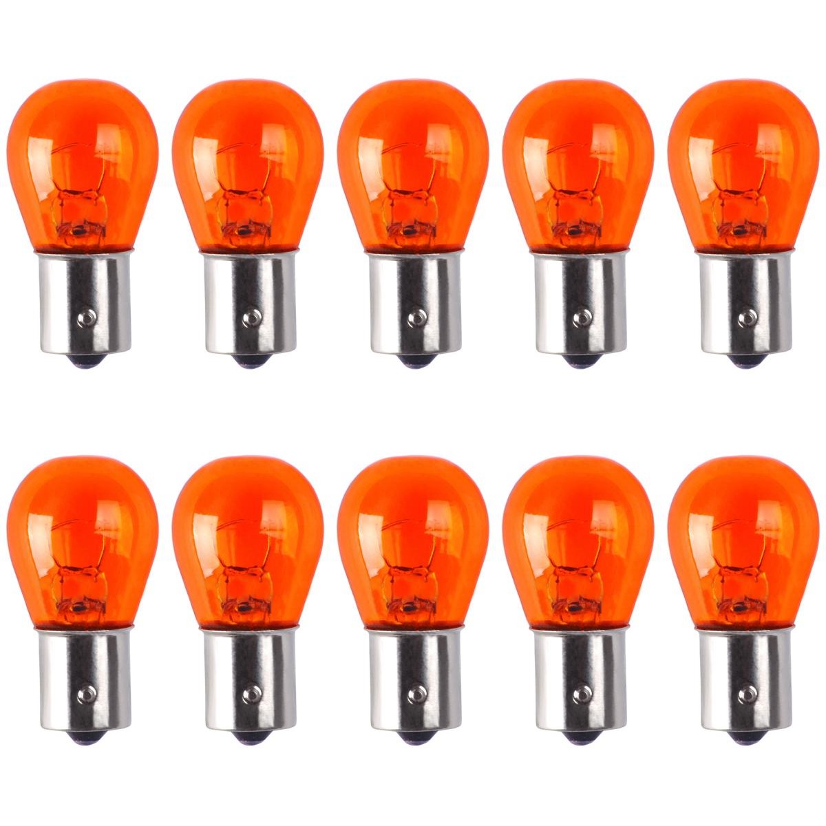 10 Lâmpadas de Seta 1 Polo PY21W 12V Âmbar - Gauss - GL1056A