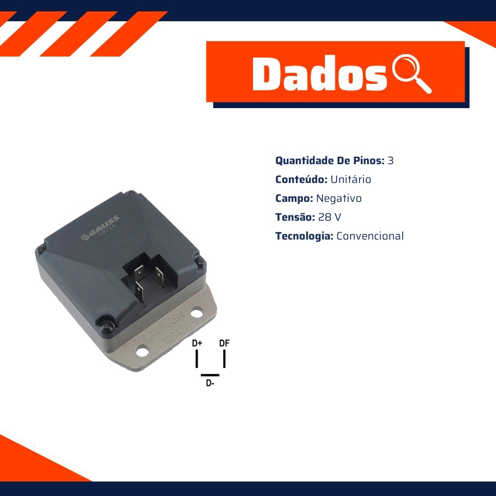 Regulador de Voltagem - Gauss - GA010