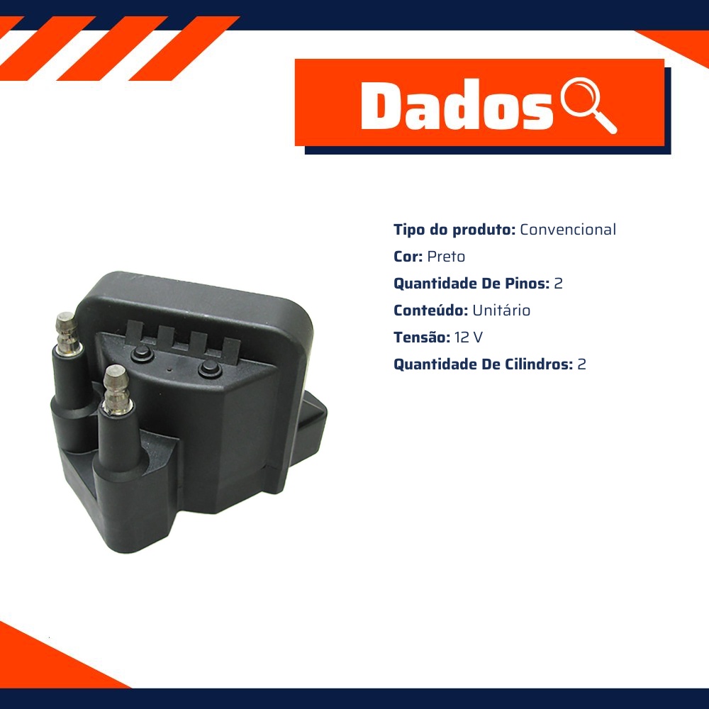 Bobina de Ignição para Chevrolet Omega e S10 - Gauss - GC4015