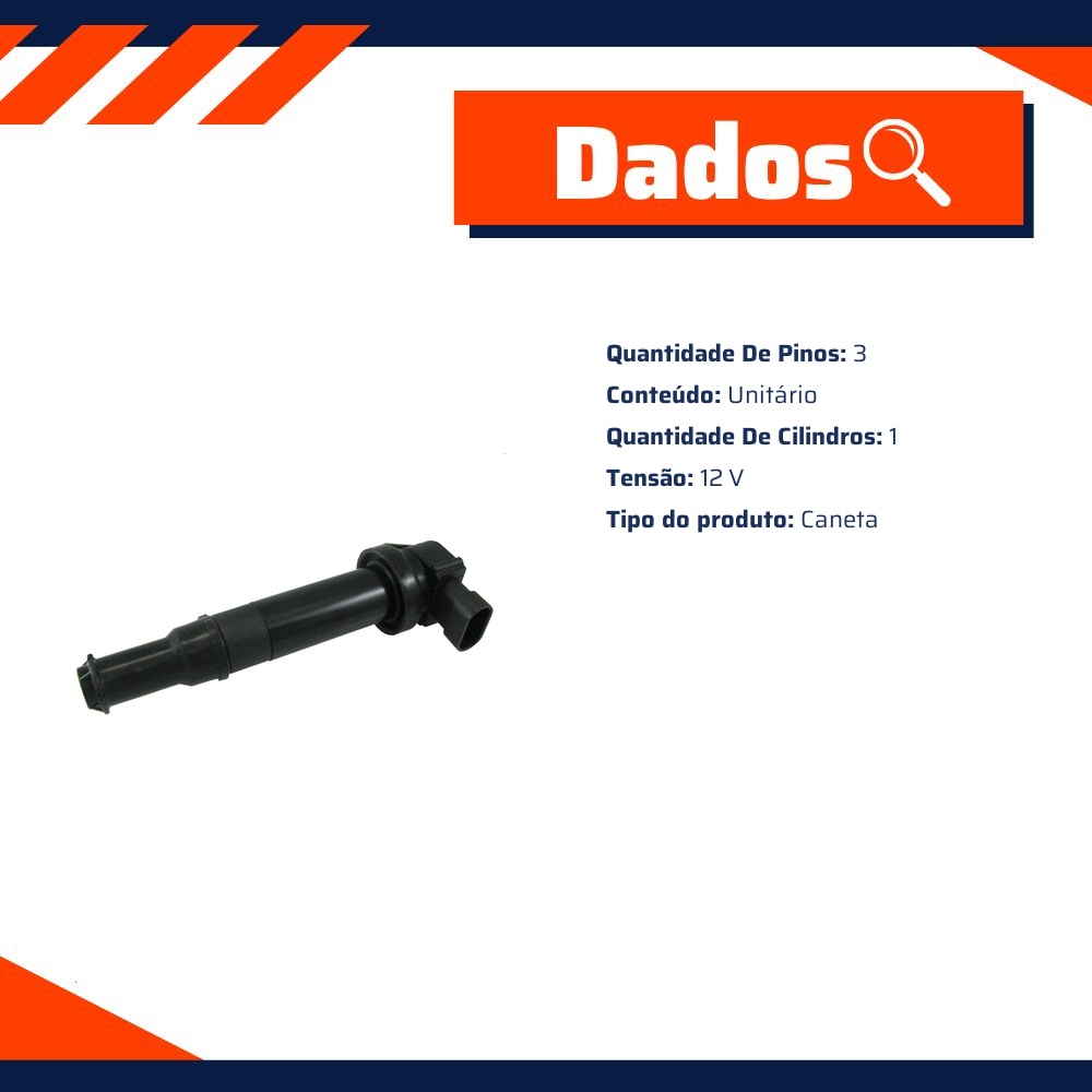 Bobina de Ignição para Hyundai Santa Fé - Gauss - GC4284