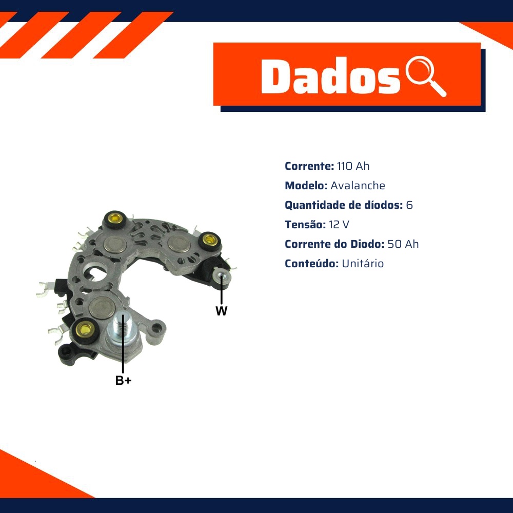 Ponte Retificadora 12V Avalanche para Ford Ranger - Gauss - GA1414