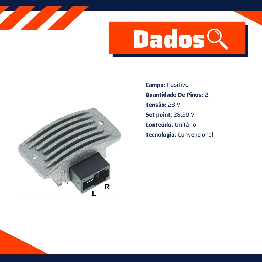 Regulador de Voltagem 28V para KIA Bongo - Gauss - GA127