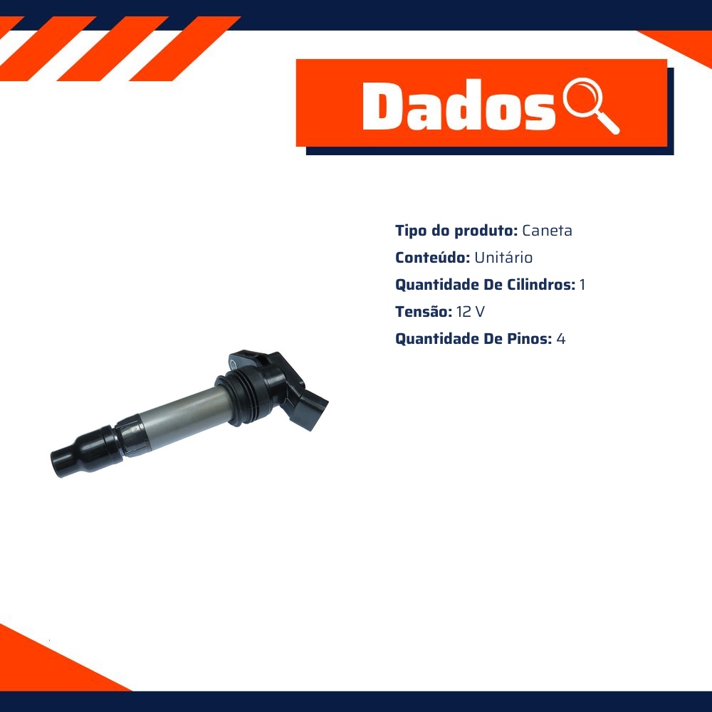 Bobina de Ignição - Gauss - GC4700
