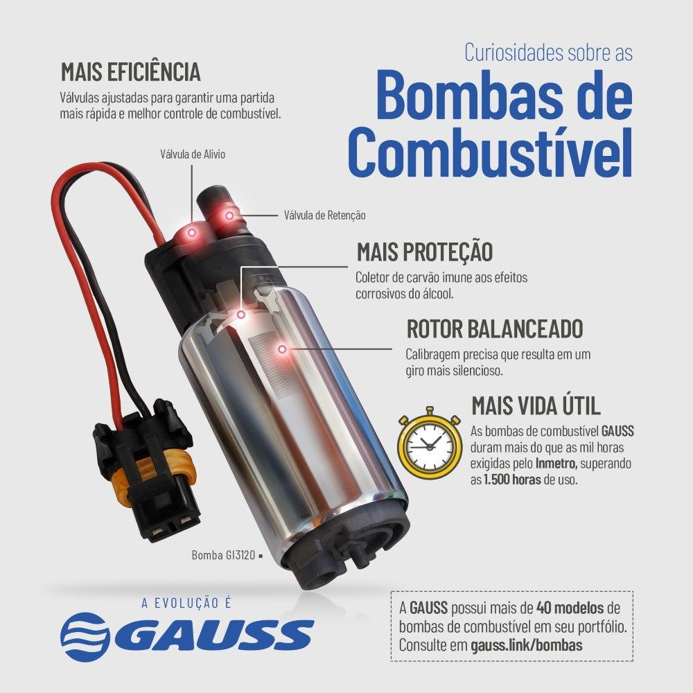 Bomba de Combustível 12V Flex para Chevrolet Onix - Gauss - GI3122