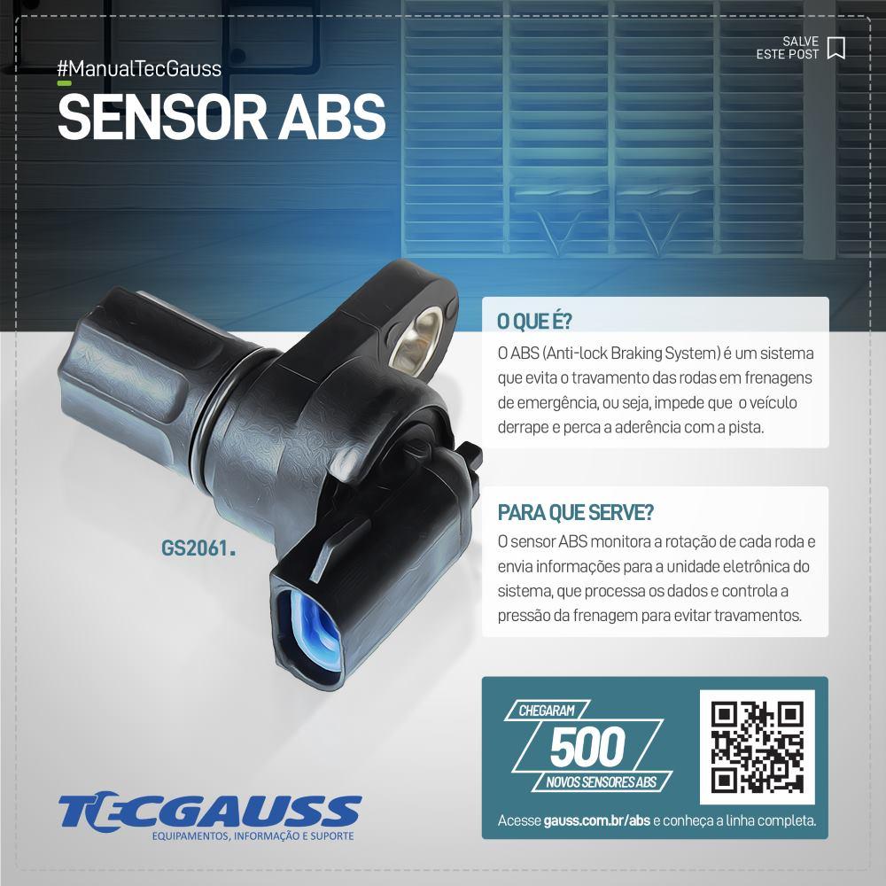 Sensor ABS Dianteiro Direito ou Esquerdo para Ford Ka - Gauss - GS2224