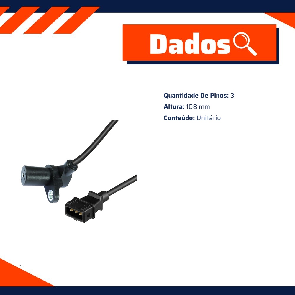 Sensor de Rotação para Hyundai H 100 e KIA Bongo - Gauss - GS8600