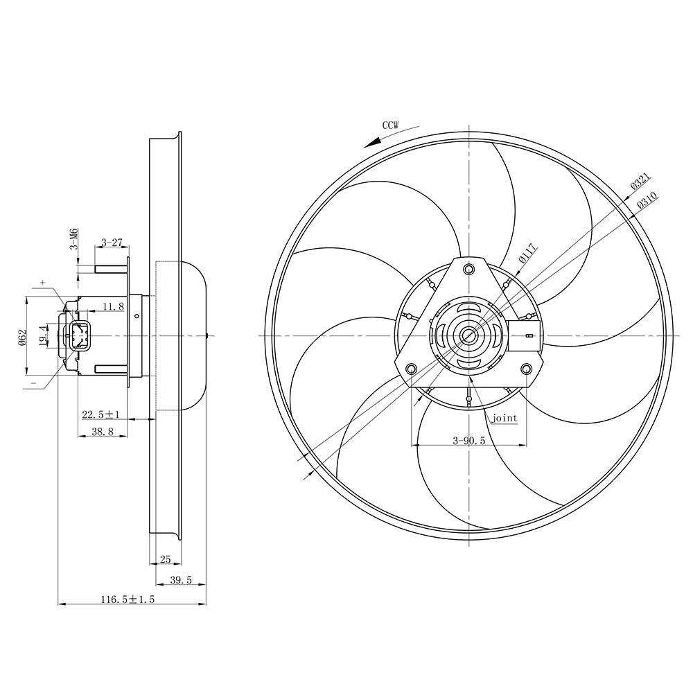Eletroventilador - Gauss - GE1016