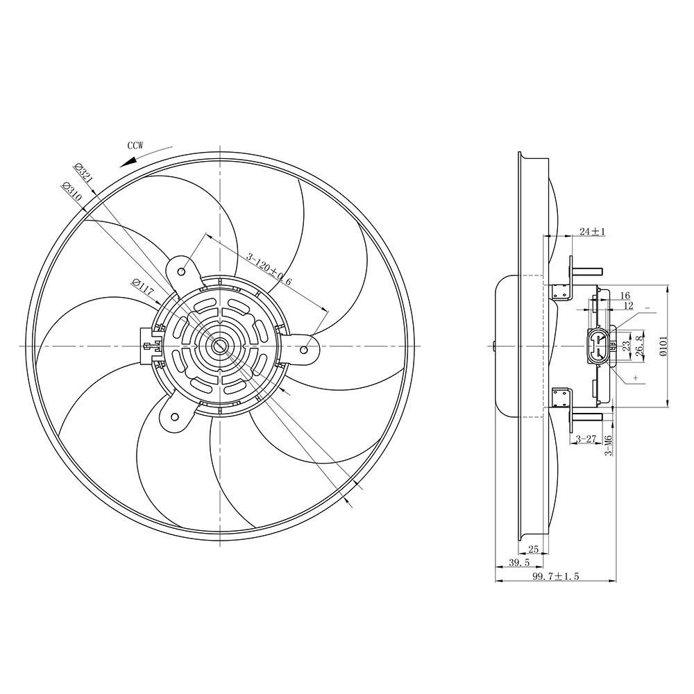 Eletroventilador - Gauss - GE1015