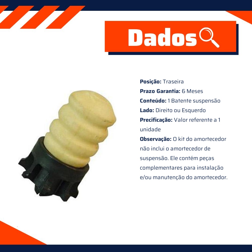 Batente Suspensão Traseiro Direito ou Esquerdo para Citroen C3 e C3 Picasso - Cofap - KSC17202S