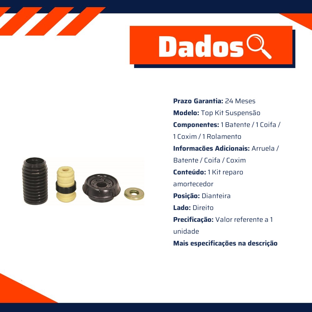 Kit Reparo Amortecedor Dianteiro Direito Ou Esquerdo - Cofap - TKC18101