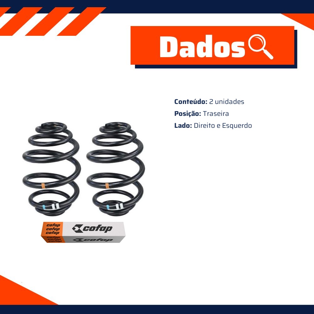 2 Mola Suspensão Traseira Chevrolet Vectra - Cofap - MC.ECHE54
