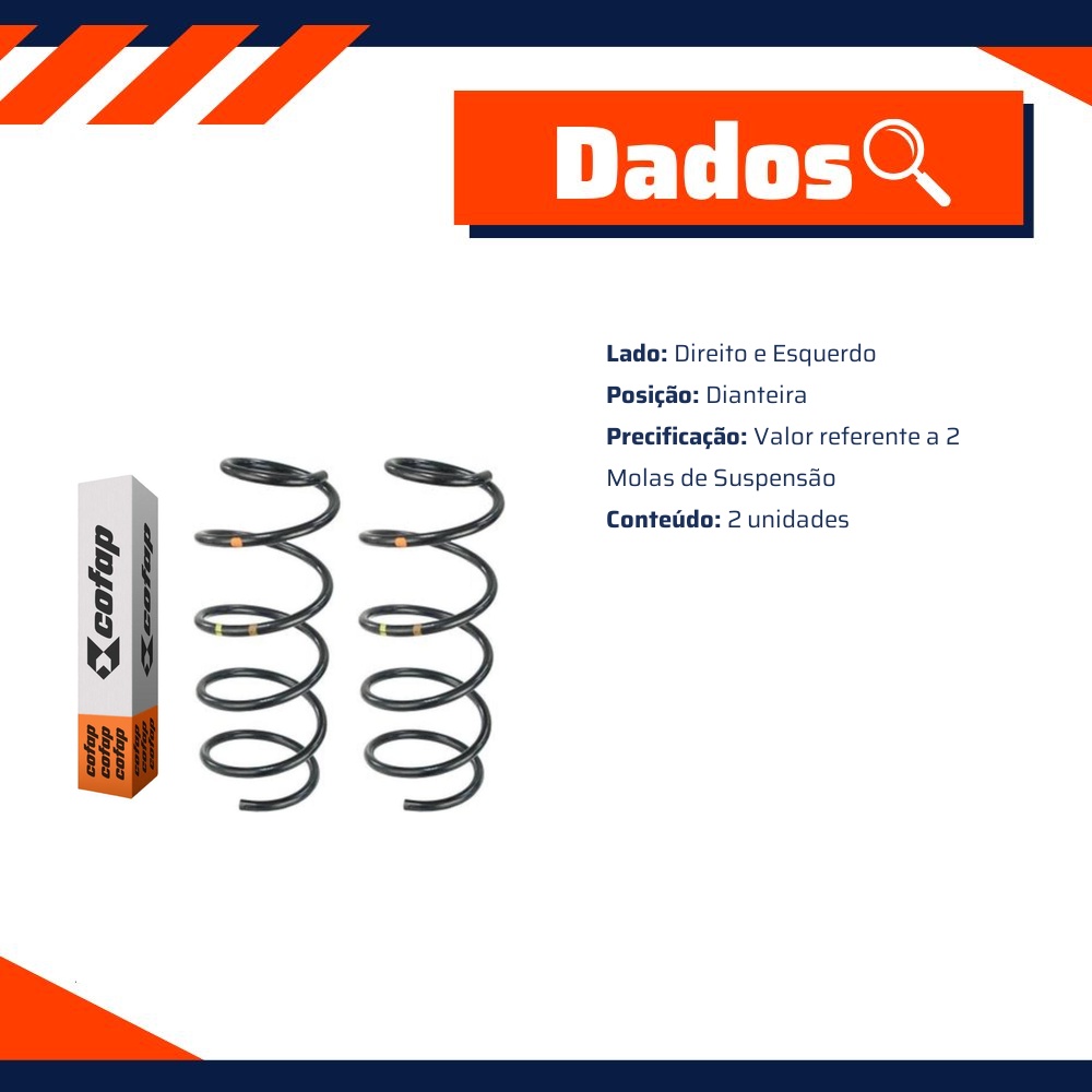 2 Mola Suspensão Dianteira - Cofap - MC.EFIAT60