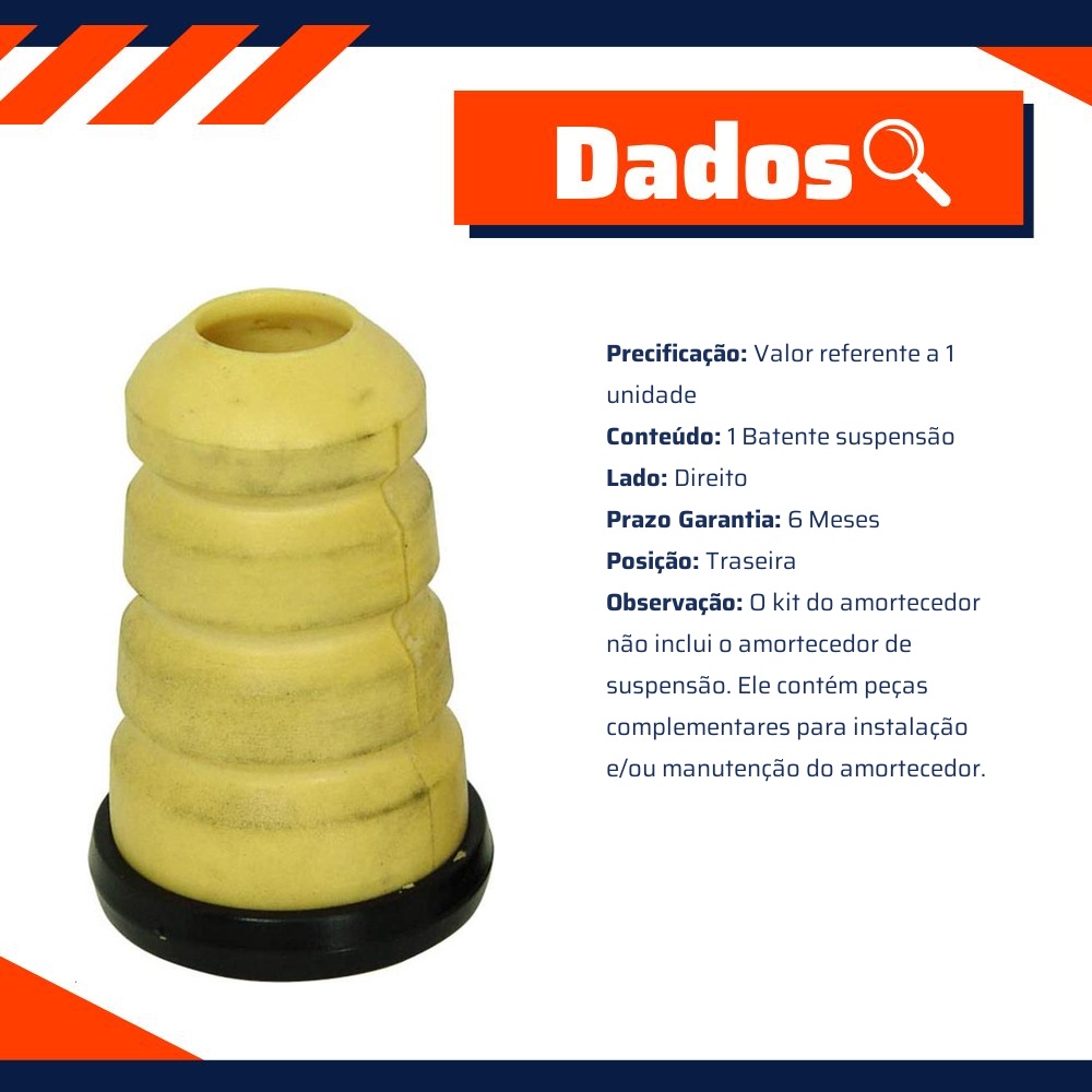 Batente Suspensão Traseiro Direito ou Esquerdo para Ford Courier - Cofap - KSC08205S