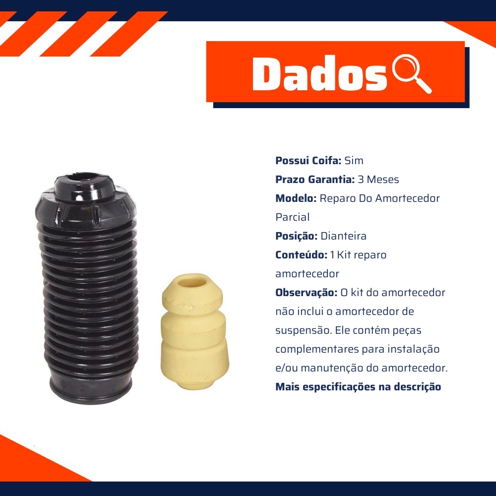 Kit Reparo Amortecedor Dianteiro Com Batente Com Coifa - Cofap - KSC08102S