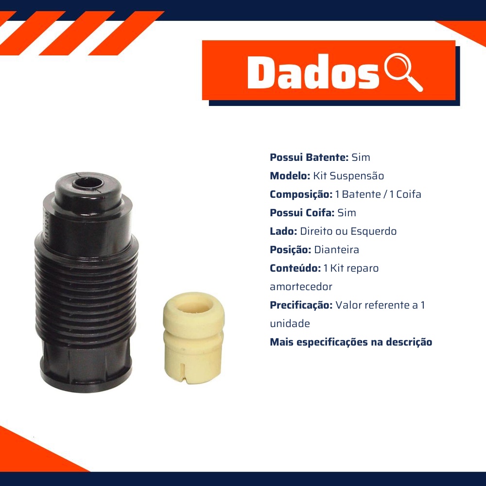 Kit Reparo Amortecedor Dianteiro com Batente com Coifa para Chevrolet Vectra - Cofap - KSC04106S