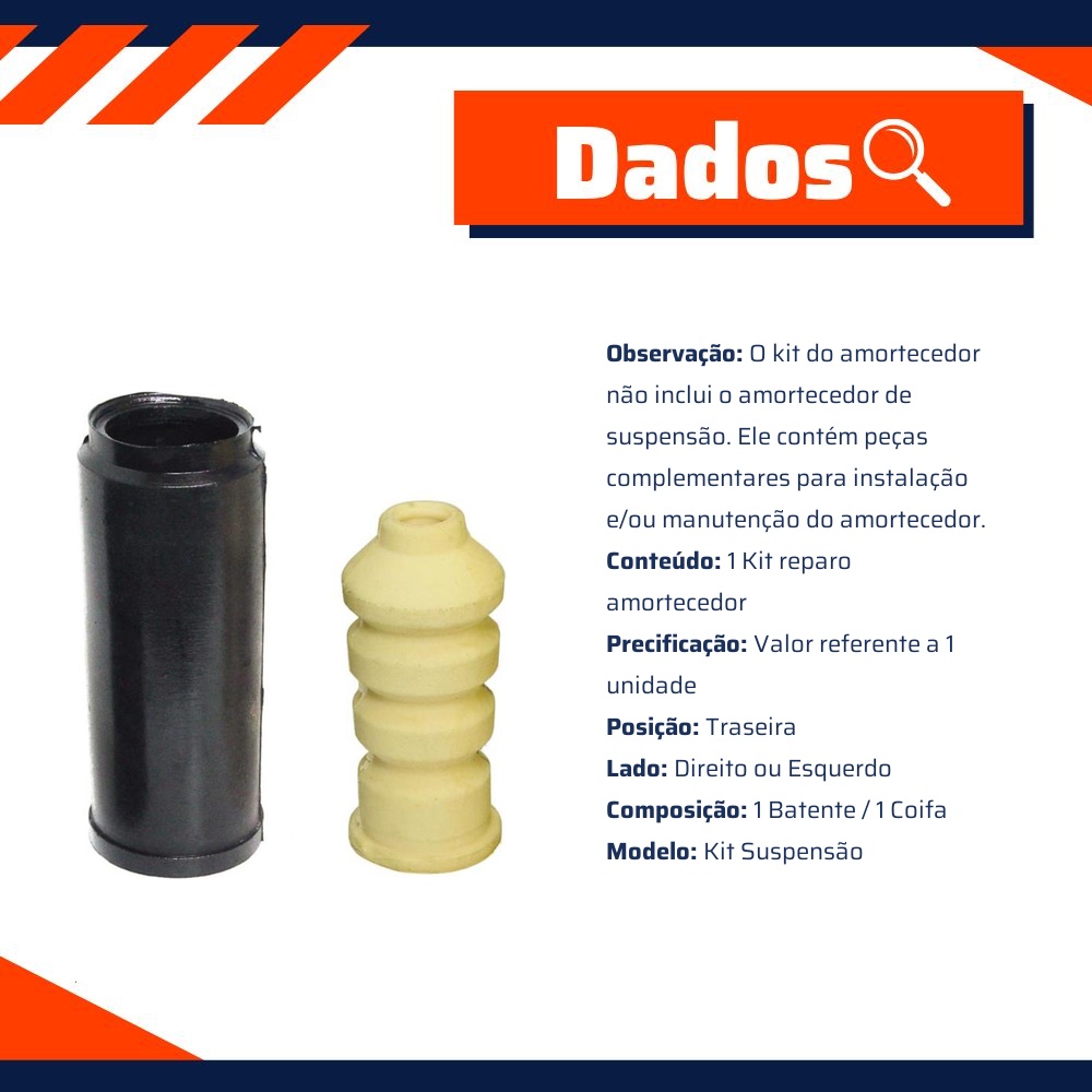 Kit Reparo Amortecedor Traseiro - Cofap - KSC08201S