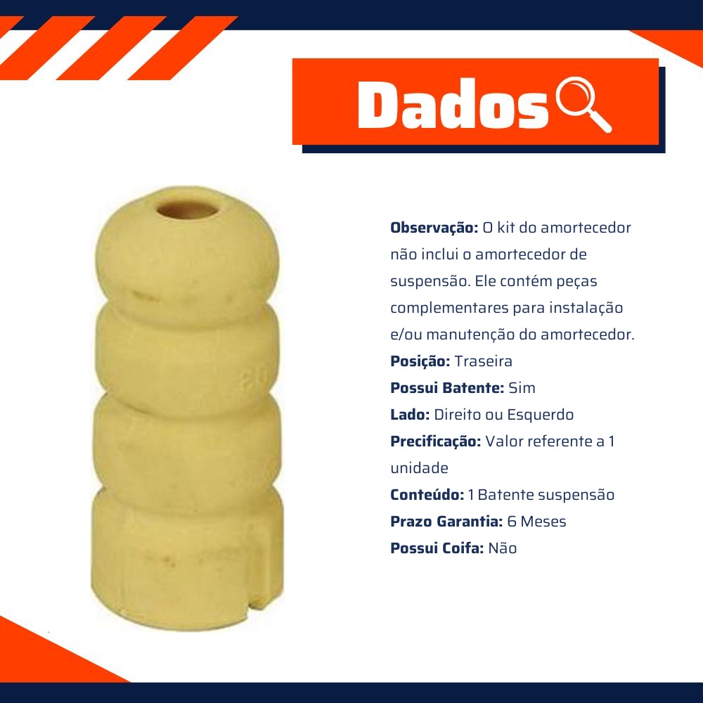 Batente Suspensão Traseiro Direito ou Esquerdo com Batente para Chevrolet Vectra - Cofap - KSC04204S