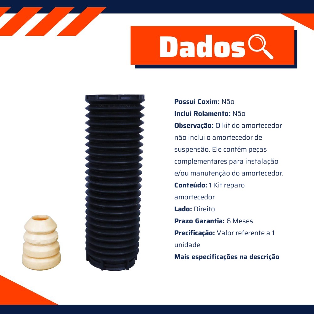 Kit Reparo Amortecedor Dianteiro Direito ou Esquerdo para Ford Focus e Focus Sedan - Cofap - KSC08108S