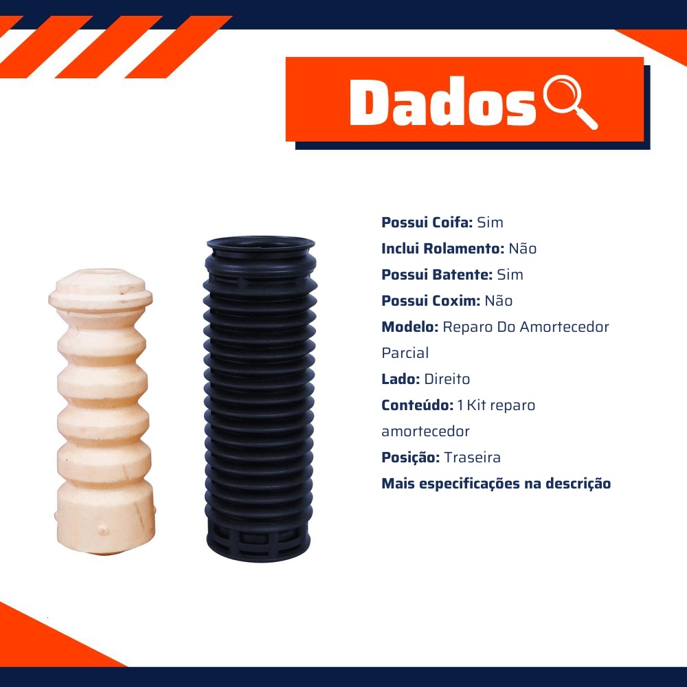 Kit Reparo Amortecedor Traseiro Direito ou Esquerdo com Batente com Coifa para Ford Ka - Cofap - KSC08207S