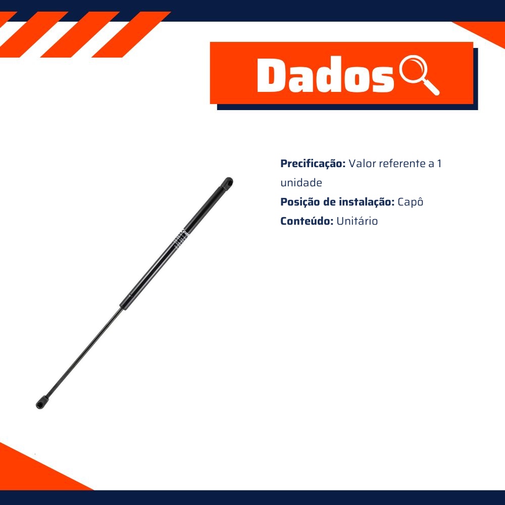 Amortecedor Mola a Gás do Capô para Renault Duster e Oroch - Cofap - 16586