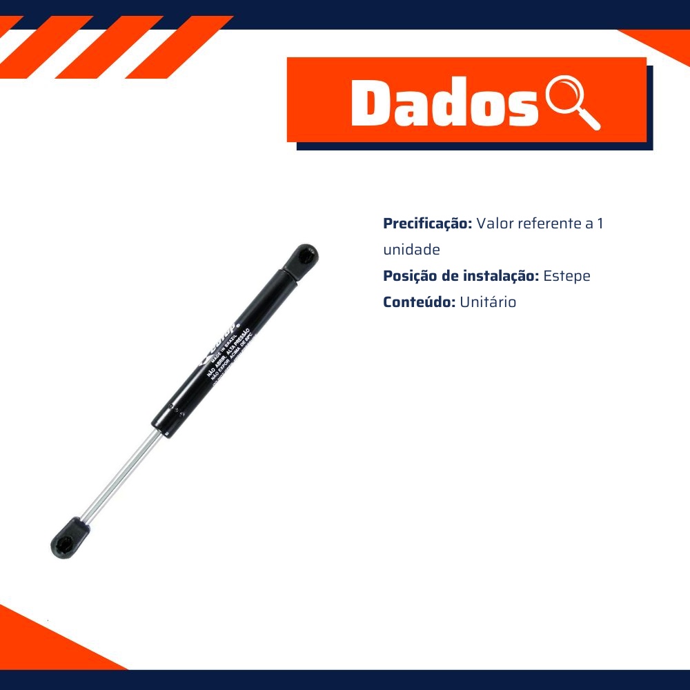 Amortecedor Mola a Gás do Estepe para Volkswagen Crossfox - Cofap - 16621