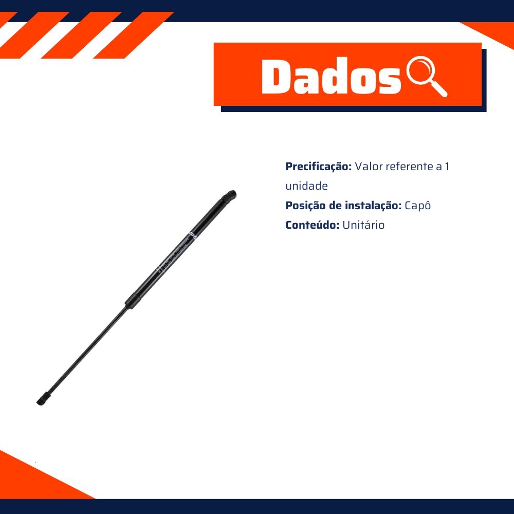 Amortecedor Mola a Gás do Capô para Volkswagen Golf - Cofap - 16570