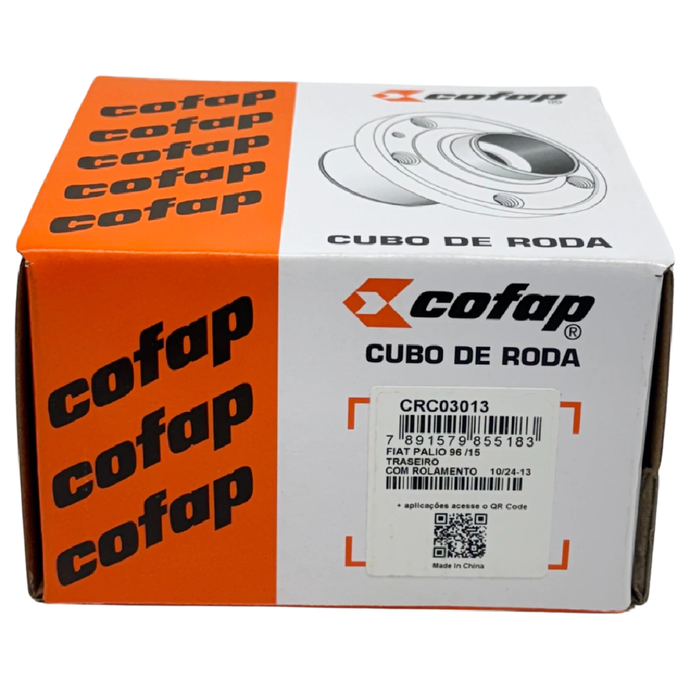 Cubo de Roda Traseiro Direito ou Esquerdo 4 Furos com Rolamento sem ABS - Cofap - CRC03013