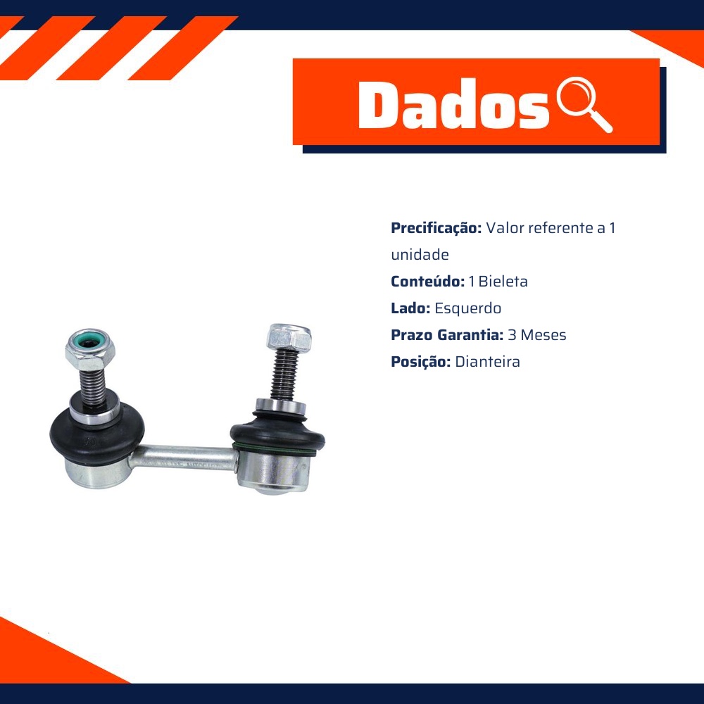 Bieleta Dianteira Esquerda para Honda Accord - Cofap - BTC10211