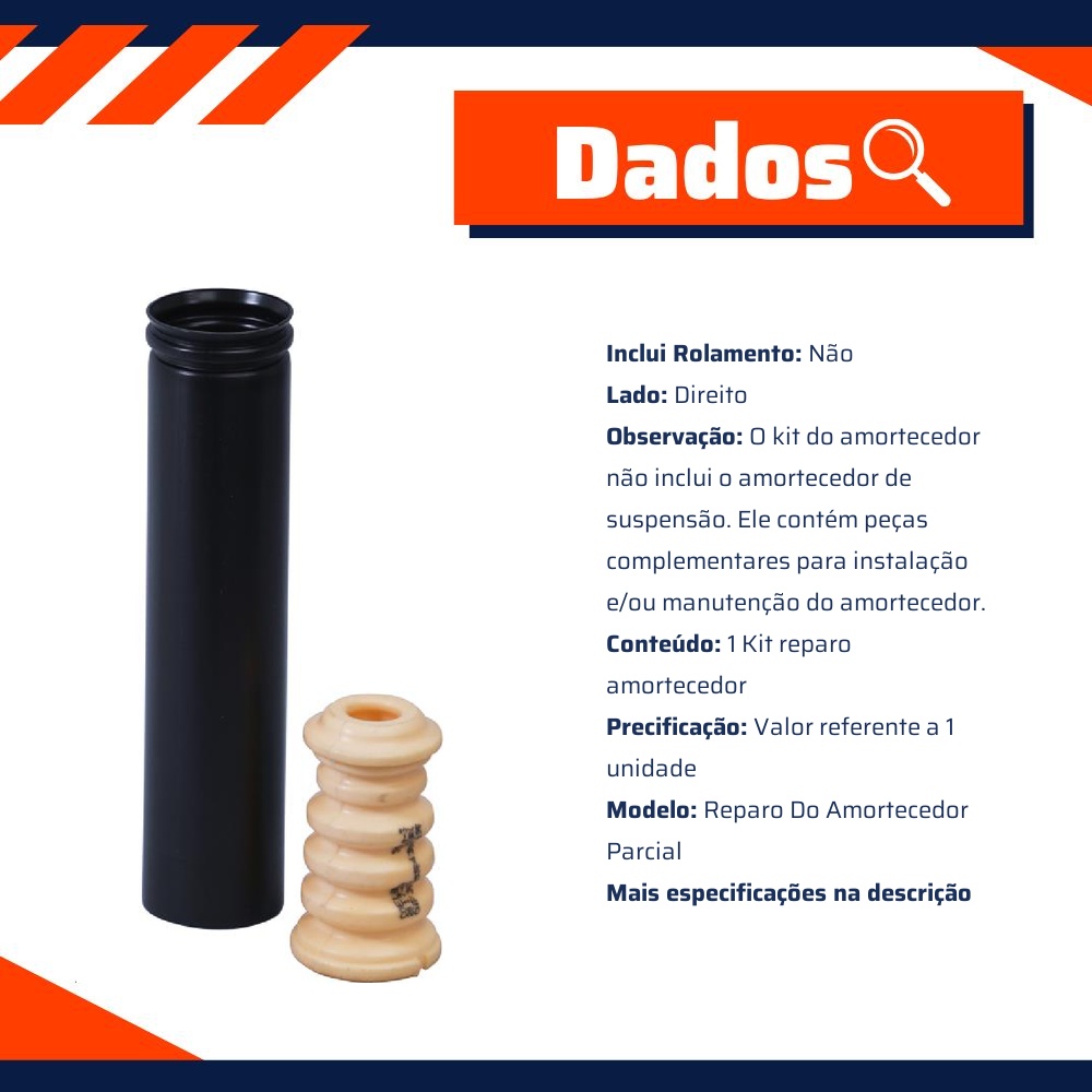 Kit Reparo Amortecedor Traseiro para Nissan Grand Livina e Livina - Cofap - KSC29008S
