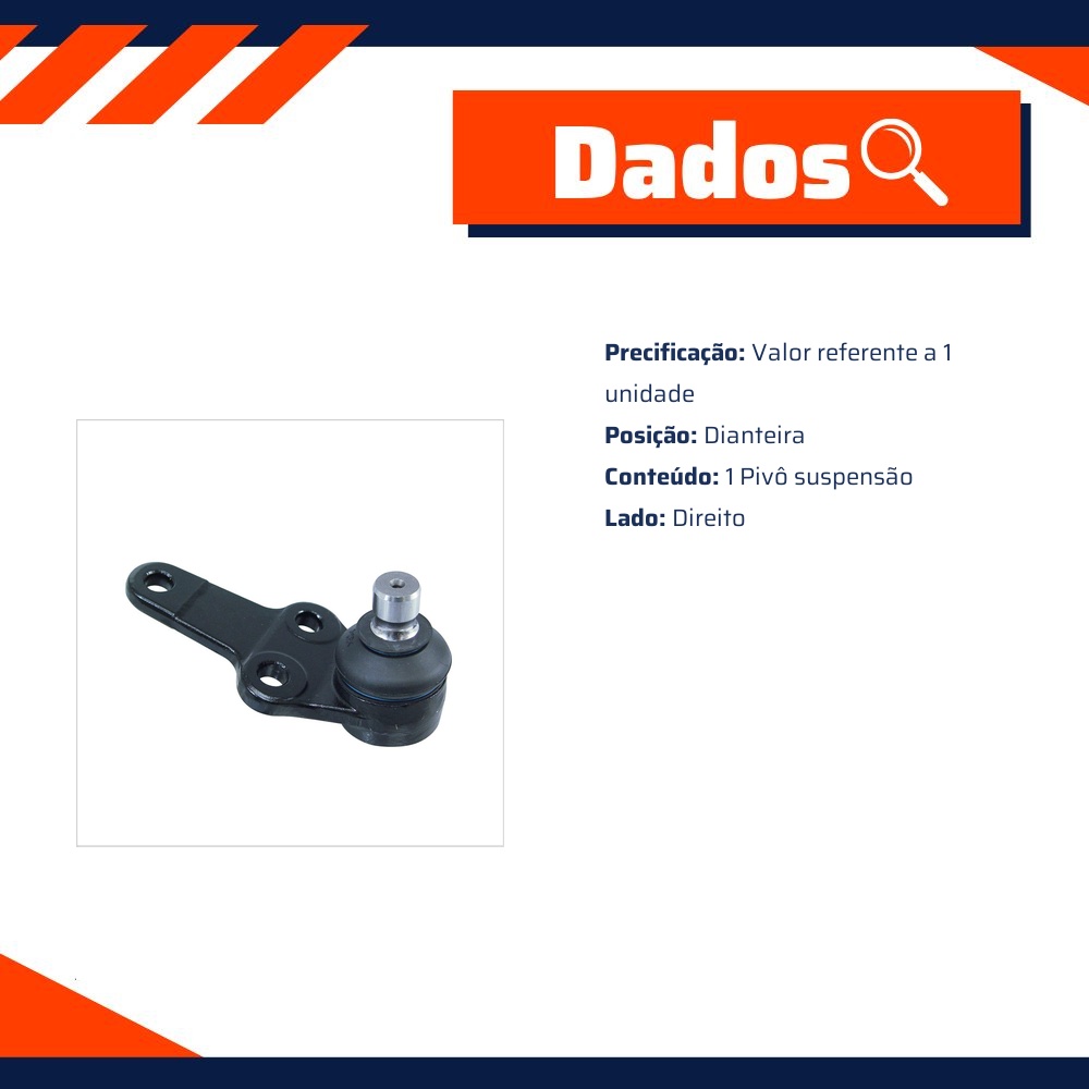 Pivô Suspensão Direito ou Esquerdo para Ford Focus e Focus Sedan - Cofap - PSC08005M