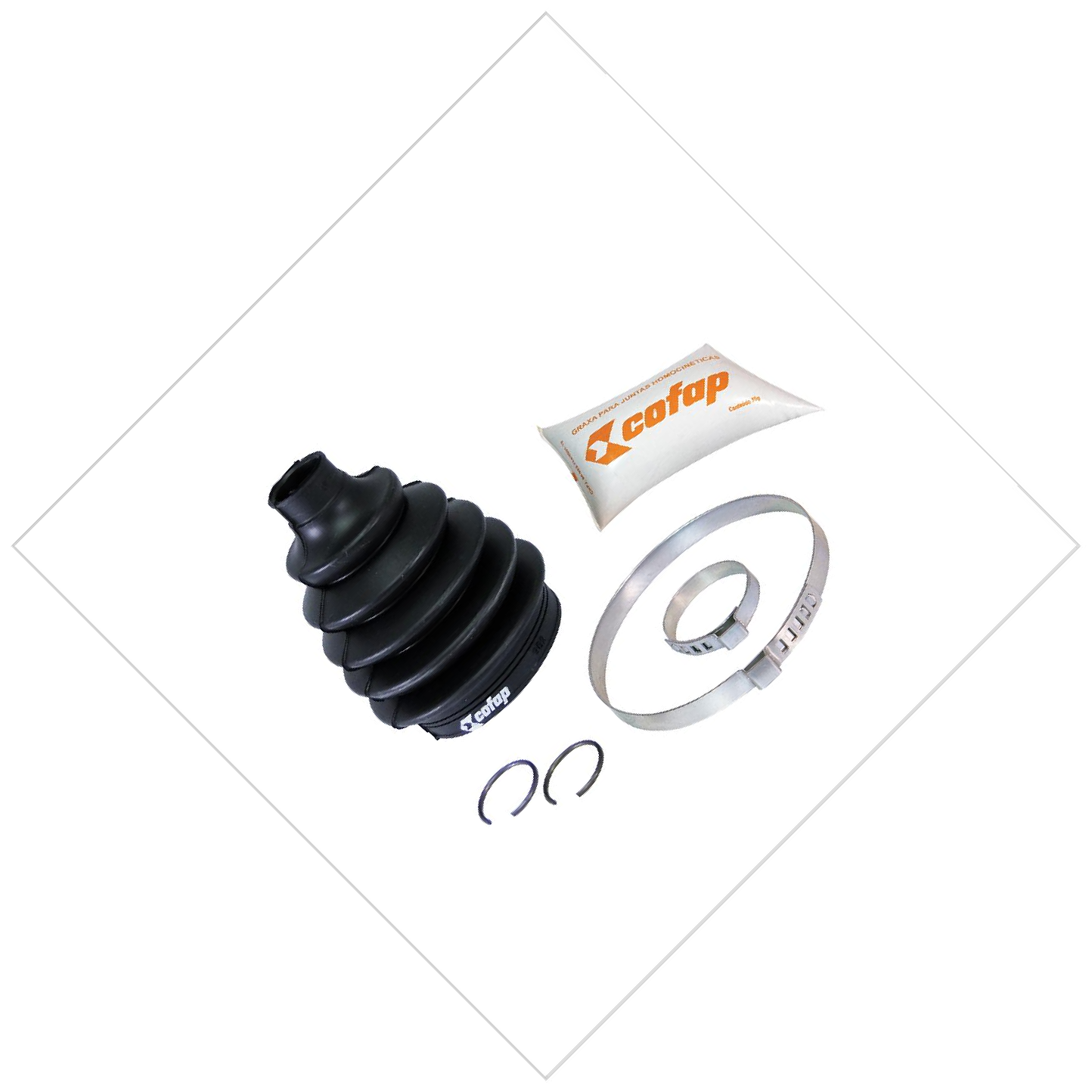 Kit Reparo Junta Fixa Dianteira Roda Manual Automática com Coifa para Honda FIT - Cofap - KJH10204