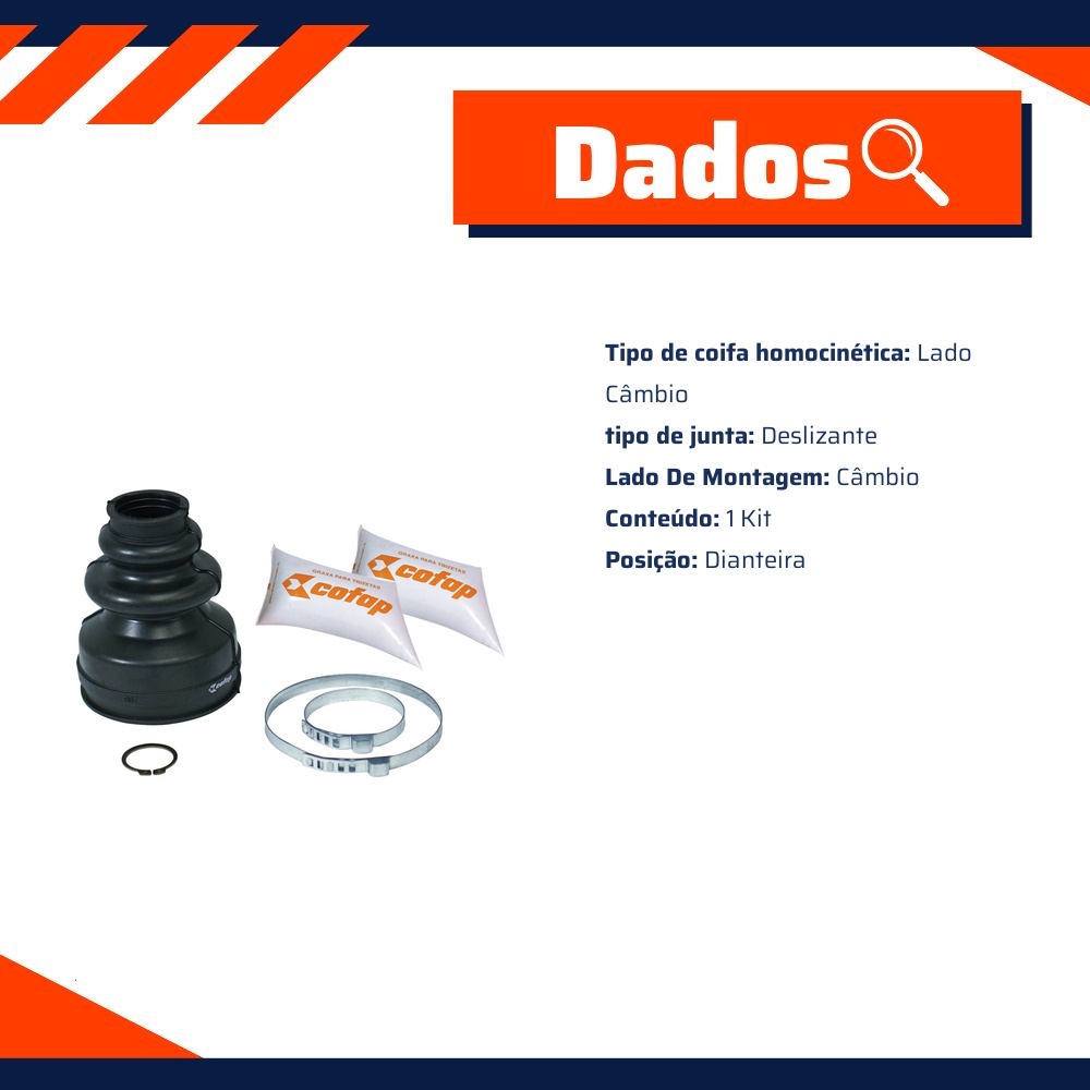 Kit Reparo Junta Deslizante Cambio - Cofap - KTC55002