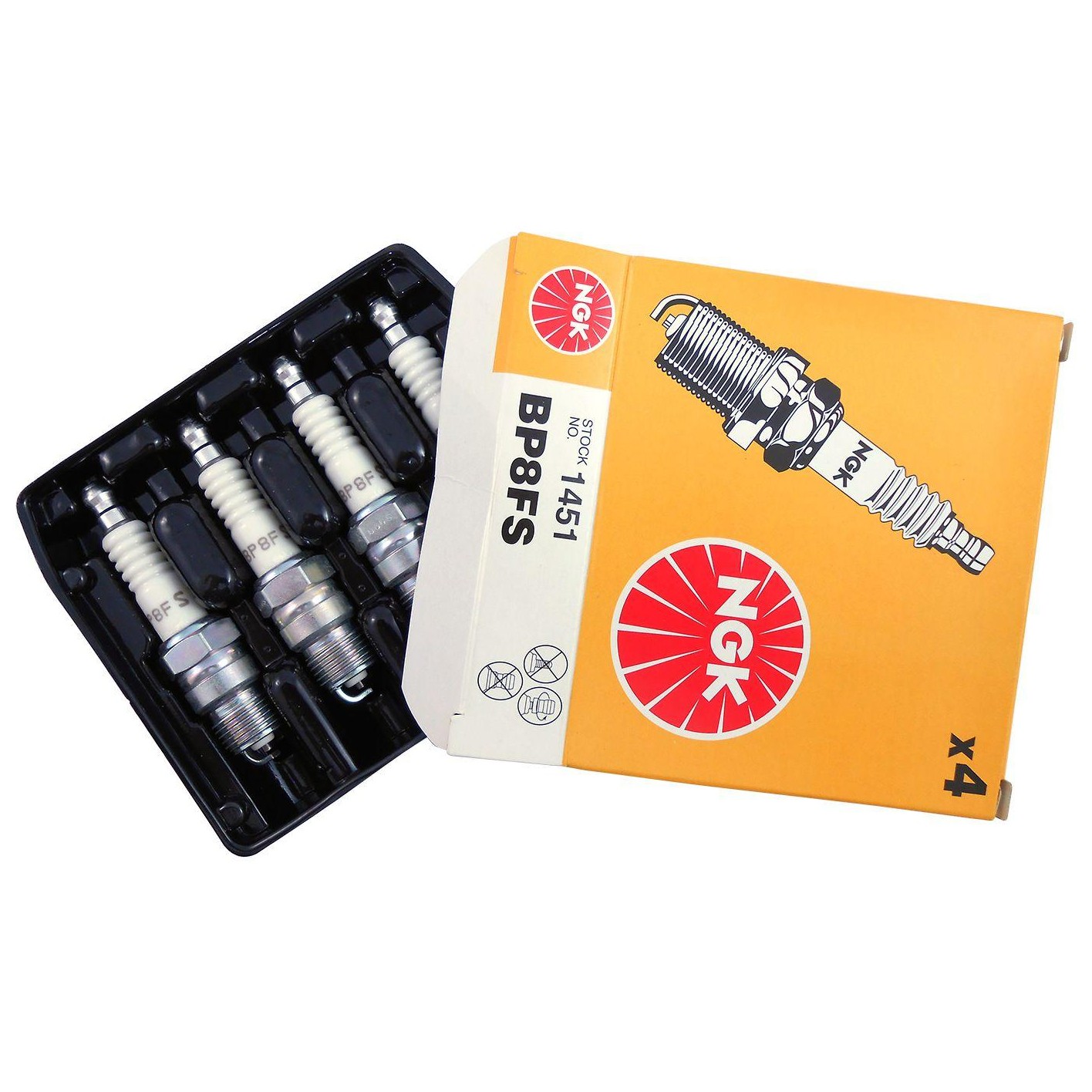 Kit 4 Vela de Ignição - NGK - BP8FS