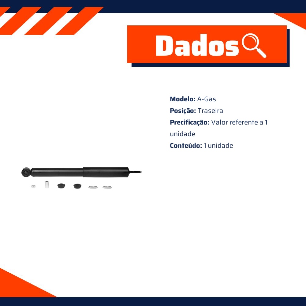 Amortecedor Excel-G Traseiro da Suspensão para Mitsubishi Pajero Full - KYB - 344300