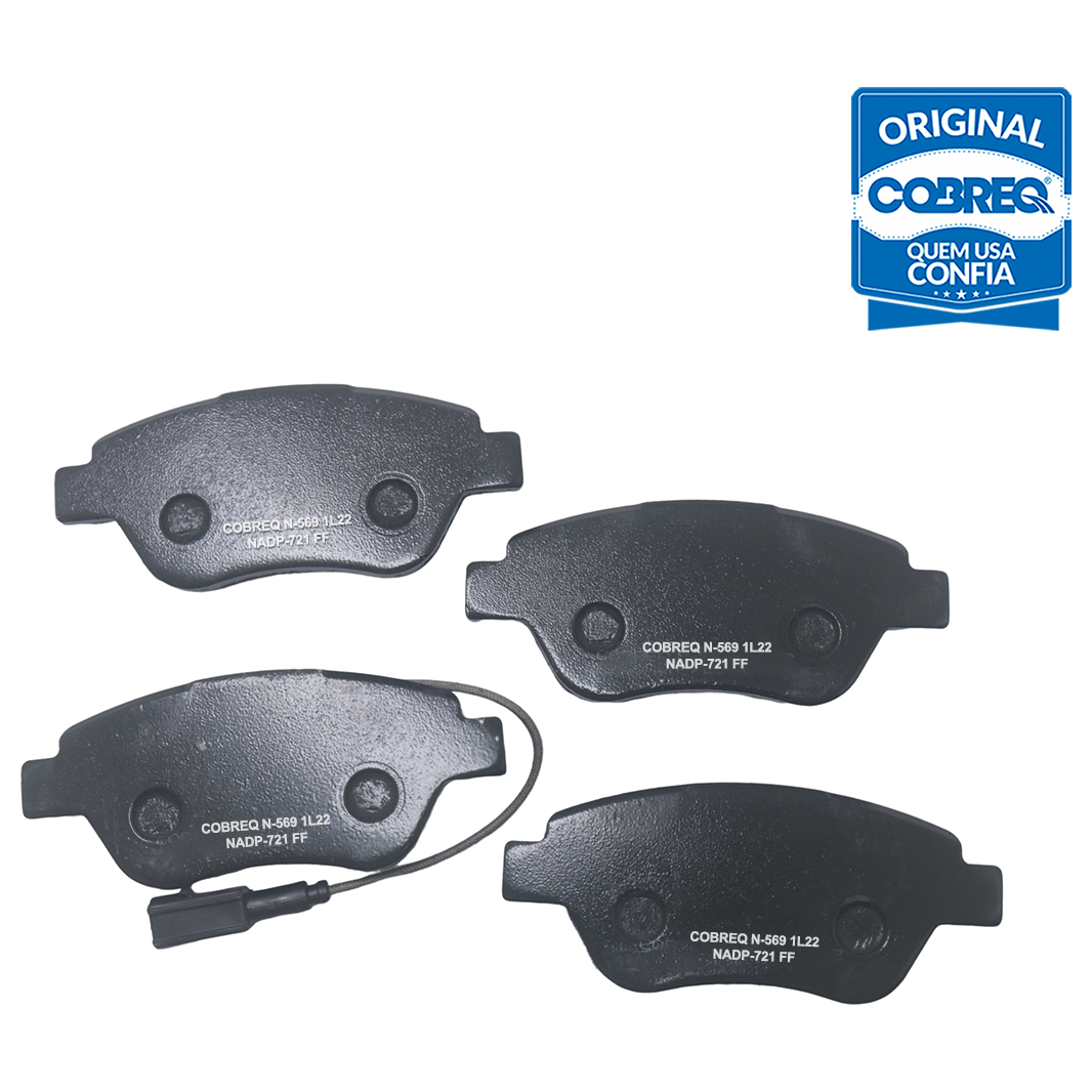 Pastilha de Freio Dianteira para Fiat 500 e Stilo - Cobreq - N-569