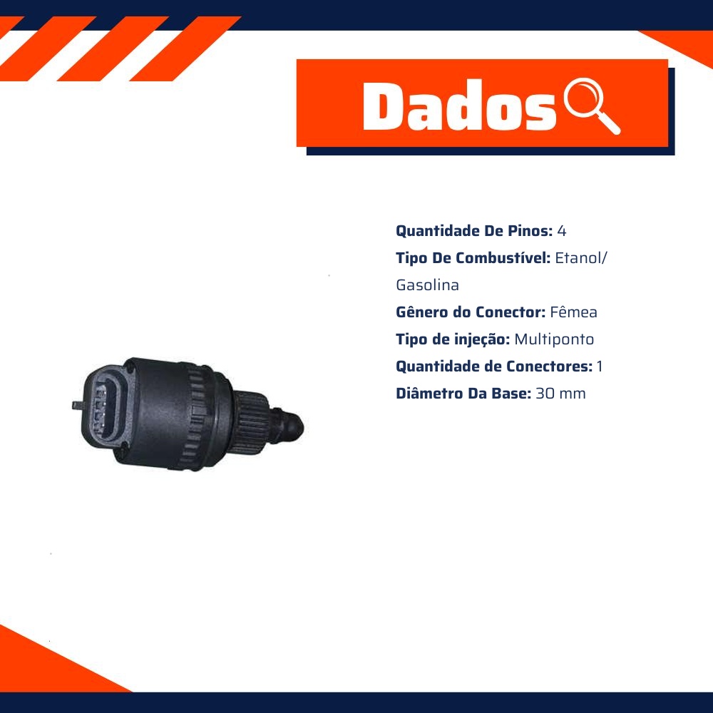 Válvula de Controle de Marcha Lenta IACV - Delphi - CV10207