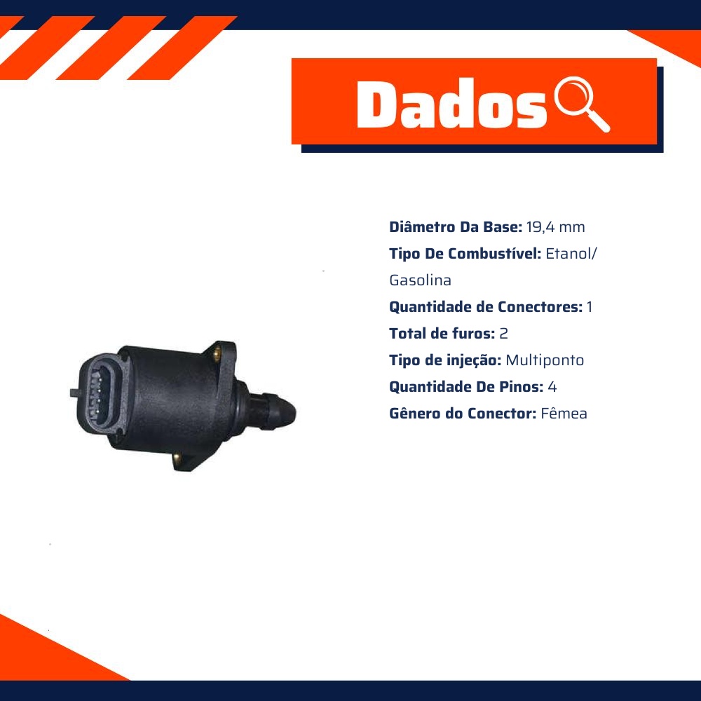 Válvula de Controle de Marcha Lenta IACV - Delphi - CV10209