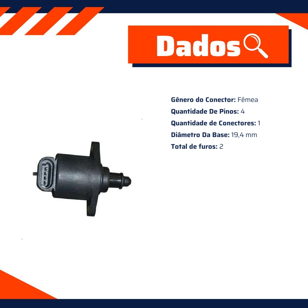 Válvula de Controle de Marcha Lenta IACV - Delphi - CV10213