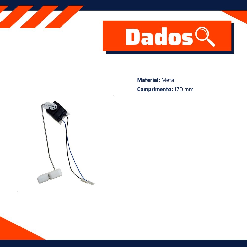 Sensor de Nível de Combustível para Volkswagen Gol e Parati - Delphi - FL0324