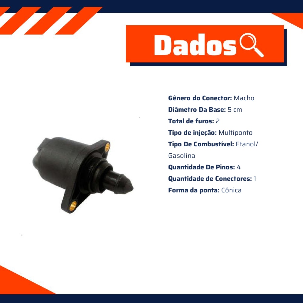 Válvula de Controle de Marcha Lenta IACV - Delphi - ICD00124